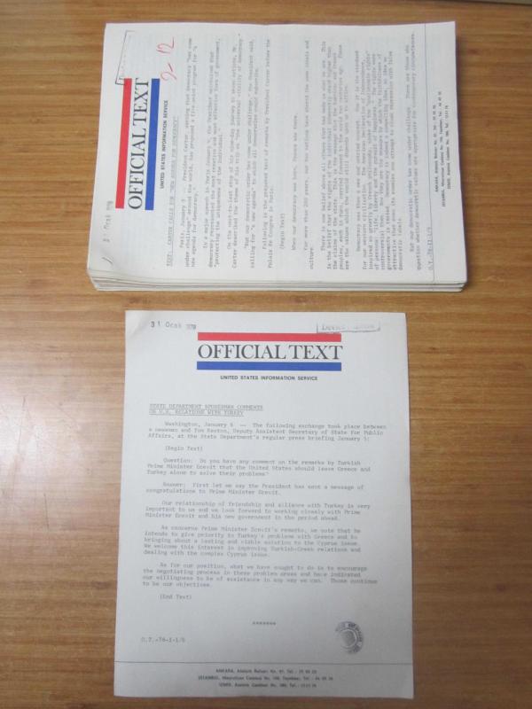 United States Information Service Official Text - 76 Issues - 1978