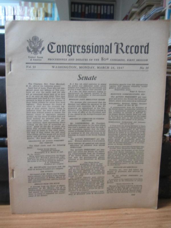 USA - Congressional Record - Vol 93 - No 55 - March 24, 1947