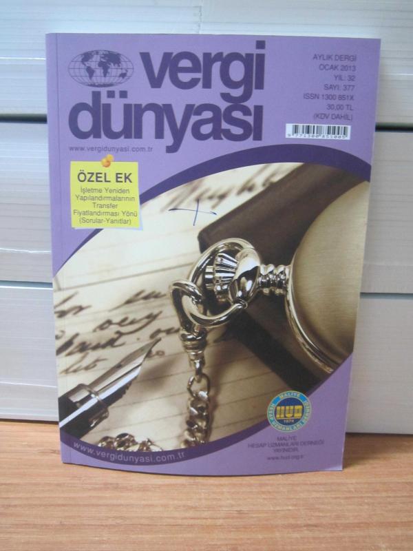 Vergi Dünyası Dergisi - Sayı 377 - Ocak 2013 - Maliye Hesap Uzmanları Derneği