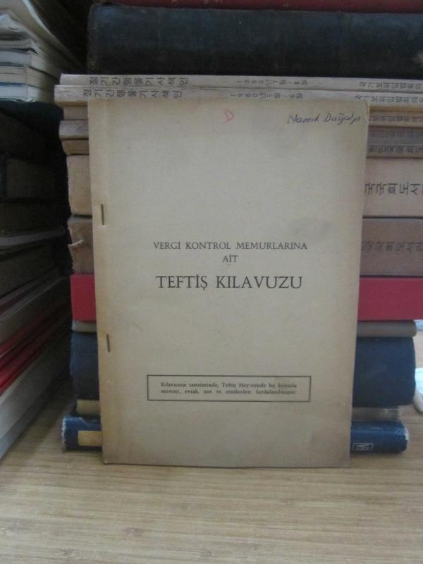 Vergi Kontrol Memurlarına Ait Teftiş Kılavuzu