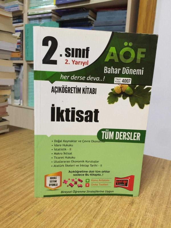 Yargı Yayınevi AÖF 2. Sınıf 2. Yarıyıl Bahar Dönemi İKTİSAT Tüm Dersler