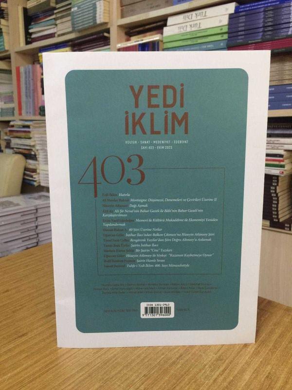 Yedi İklimi Dergisi - Sayı 403 - Ekim 2023