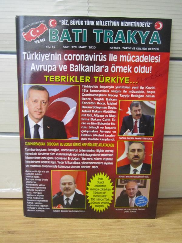 Yeni Batı Trakya Dergisi - Sayı 383 - Ağustos 2020