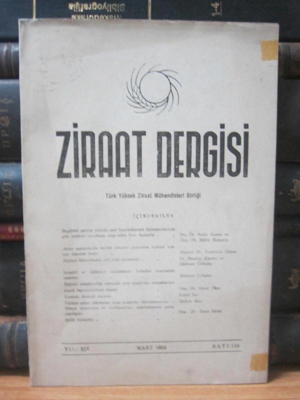 Ziraat Dergisi - Sayı 119 - Mart 1954 - Türk Yüksek Ziraat Mühendisleri Birliği